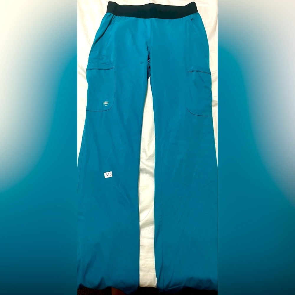 Teal XS scrub pants - healing hands